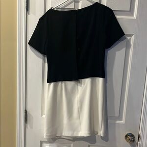 White House Black Market Black and White Dress
